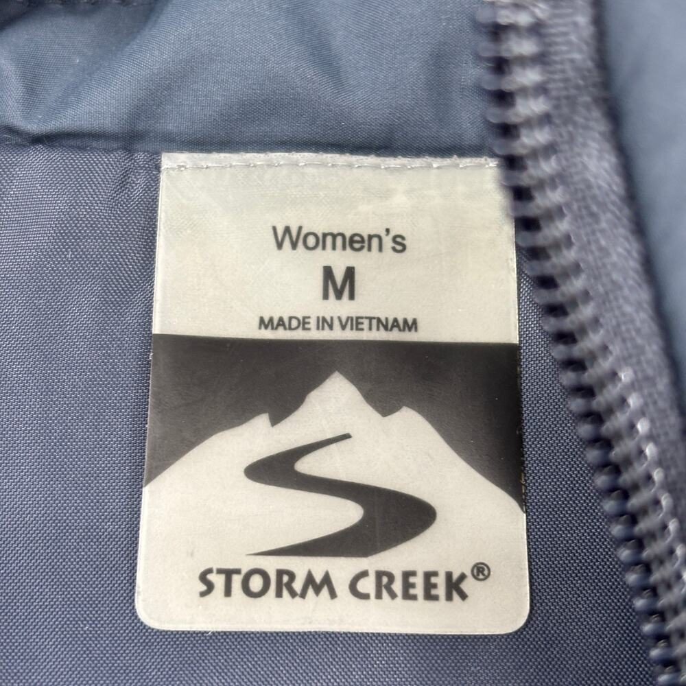 Storm Creek Vest Womens Size M Blue Quilted Full Zip Gerber Life Chest Logo - Picture 3 of 13
